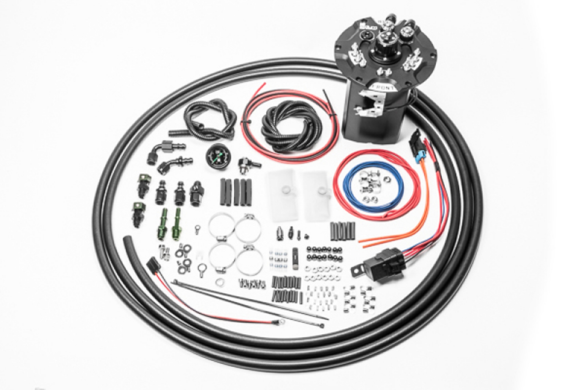 Picture of Radium Nissan 350Z-G35-G37-Q50 Fuel Hanger Surge Tank Pumps Not Included Walbro GSS342-AEM 50-1200