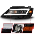 Picture of ANZO 14-20 Chevrolet Impala Square Projector LED Bar Headlights w- Black Housing