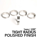 Picture of Ticon Industries 3in Diameter 1-14D Tight Radius 1mm--039in Polished Titanium Pie Cut - 5pk