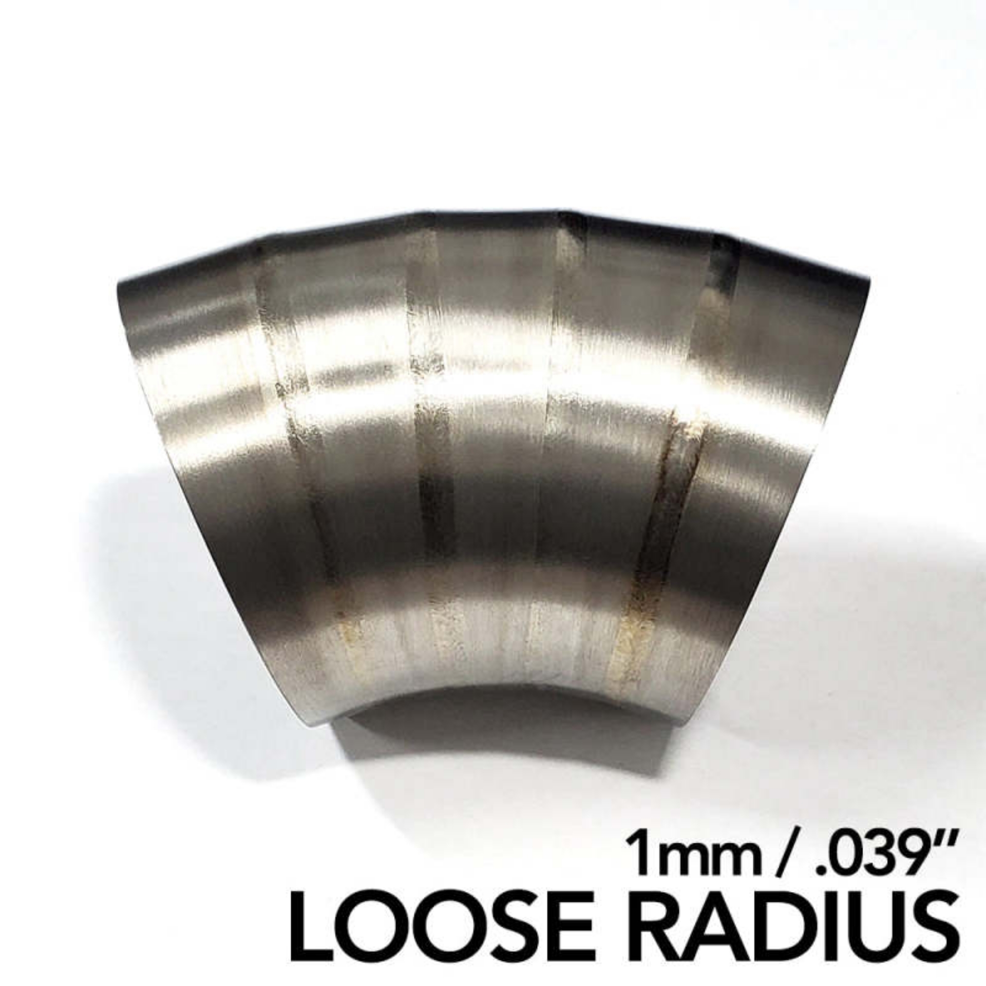 Picture of Ticon Industries 4in Dia 1-37D Loose Radius 90Deg Bend 1mm--039in Pre Welded Titanium Pie Cut - 10pk