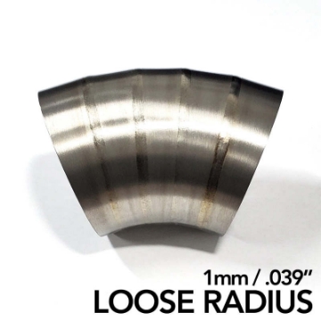 Picture of Ticon Industries 4in Dia 1-37D Loose Radius 90Deg Bend 1mm--039in Pre Welded Titanium Pie Cut - 10pk