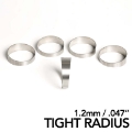Picture of Ticon Industries 2-13in Diameter 1-25D Tight Radius 1-2mm--047in Titanium Pie Cut - 5pk