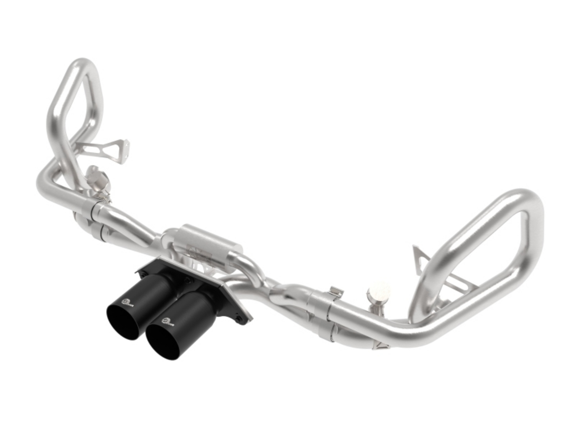 Picture of afe 14-16 Porsche 911 GT3 991-1 H6 3-8L MACH Force-Xp 304 SS Cat-Back Exhaust System w- Black Tips