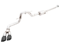 Picture of AWE 21+ Ford F150 Dual Side Exit Cat-Back Exhaust - 4-5in Diamond Black Tips *For Stock Y-Pipe Only
