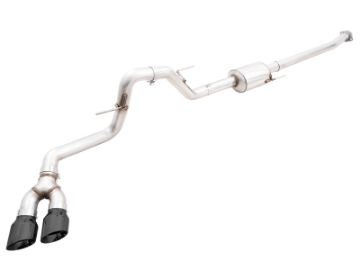 Picture of AWE 21+ Ford F150 Dual Side Exit Cat-Back Exhaust - 4-5in Diamond Black Tips *For Stock Y-Pipe Only