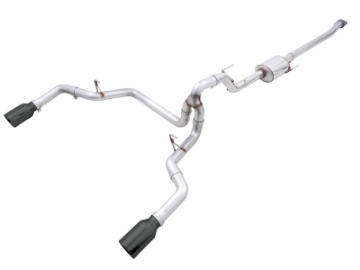 Picture of AWE 0FG 21+ Ford F150 Dual Split Rear Cat-Back Exhaust- 5in Diamond Black Tips