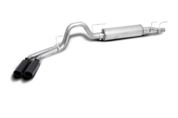 Picture of Gibson 21-24 Ford F150 Truck 5-0L 3-2-5in Cat-Back Dual Sport Exhaust System Stainless - Black Elite