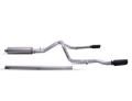 Picture of Gibson 20-21 Chevy Silverado 6-6L 2-5in Cat-Back Dual Split Exhaust System Stainless - Black Elite