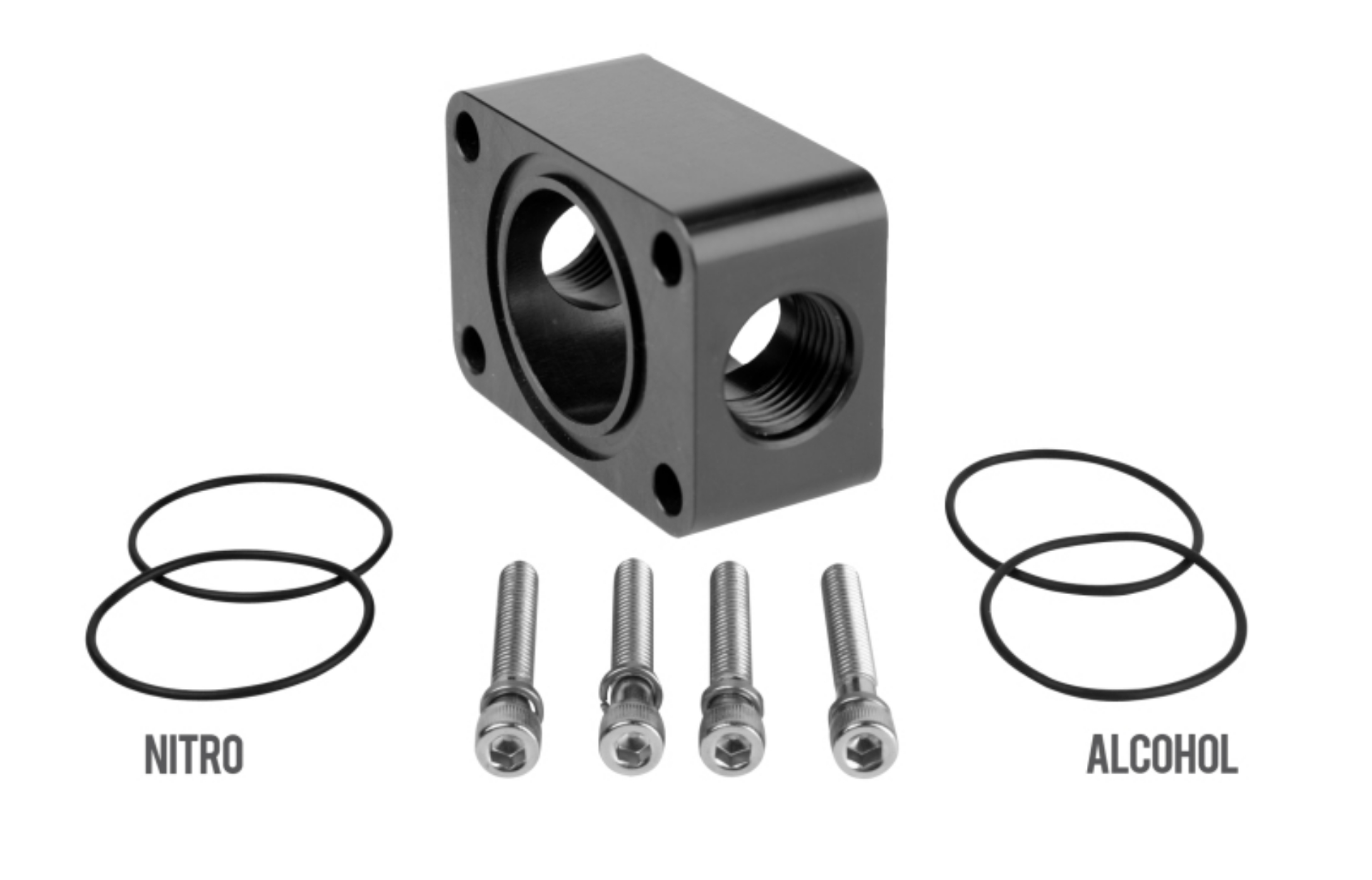 Picture of Aeromotive Spur Gear Pump Distribution Block - 2x AN-08