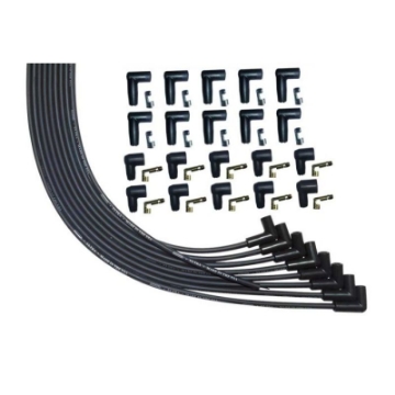 Picture of Moroso Universal V8 90 Deg Plug Unsleeved HEI & Non-HEI 90 Ultra Spark Plug Wire Set - Black