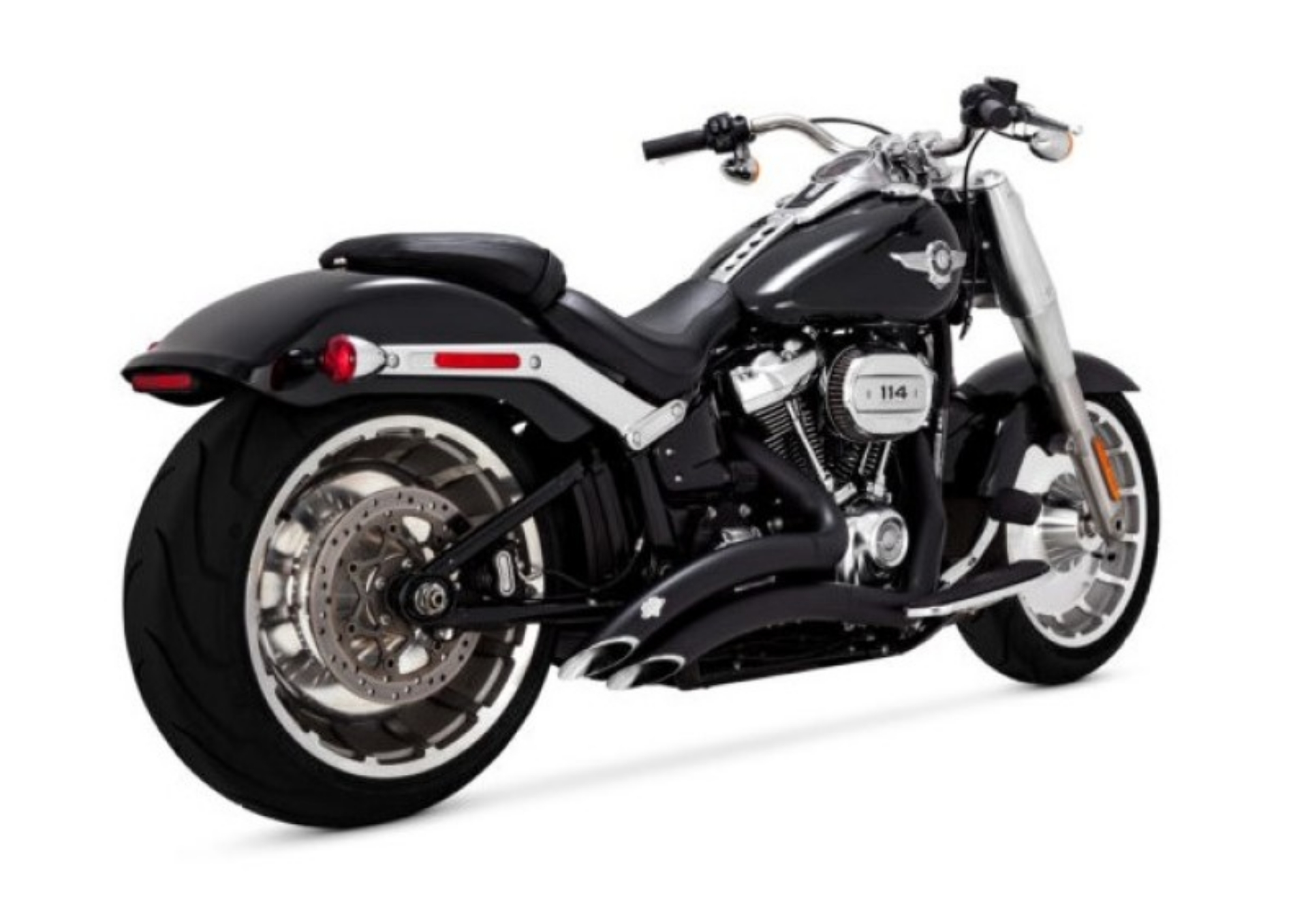 Picture of Vance & Hines HD 18-22 Fatboy-Breakout Big Radius 2-2 Black PCX Full System Exhaust