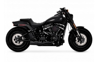 Picture of Vance & Hines HD Softail Fat Bob 18-22 Hi-Output 2-1 Black PCX Full System Exhaust