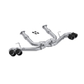 Picture of MBRP 20-23 Chevrolet Corvette C8 3in Cat Back Quad Split Rear Exit w- Carbon Fiber Tips - T304