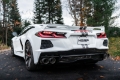 Picture of MBRP 20-23 Chevrolet Corvette C8 3in Cat Back Quad Split Rear Exit w- Carbon Fiber Tips - T304