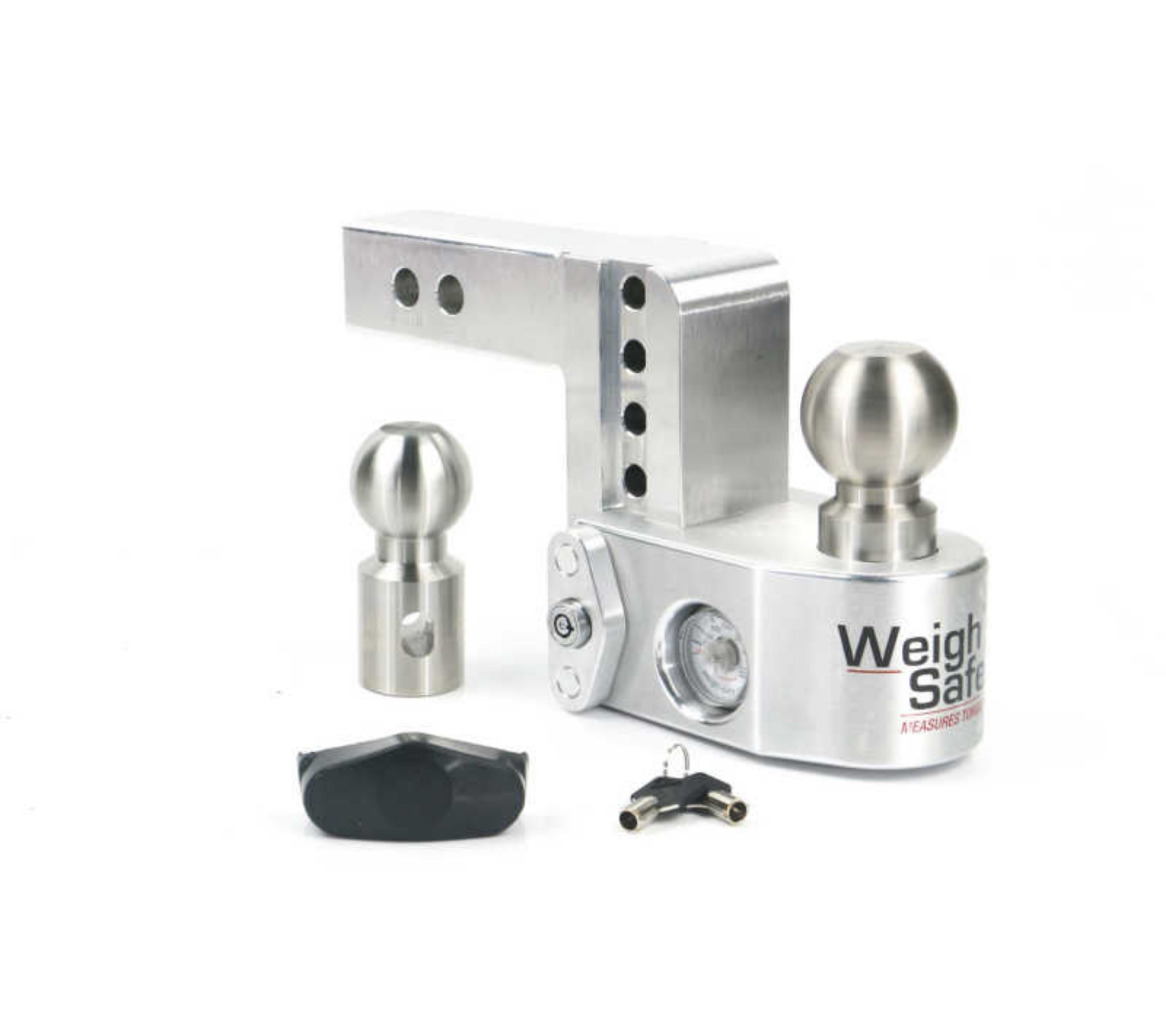 Picture of Weigh Safe 4in Drop Hitch w-Built-In Scale & 2in Shank 10K-12-5K GTWR - Aluminum