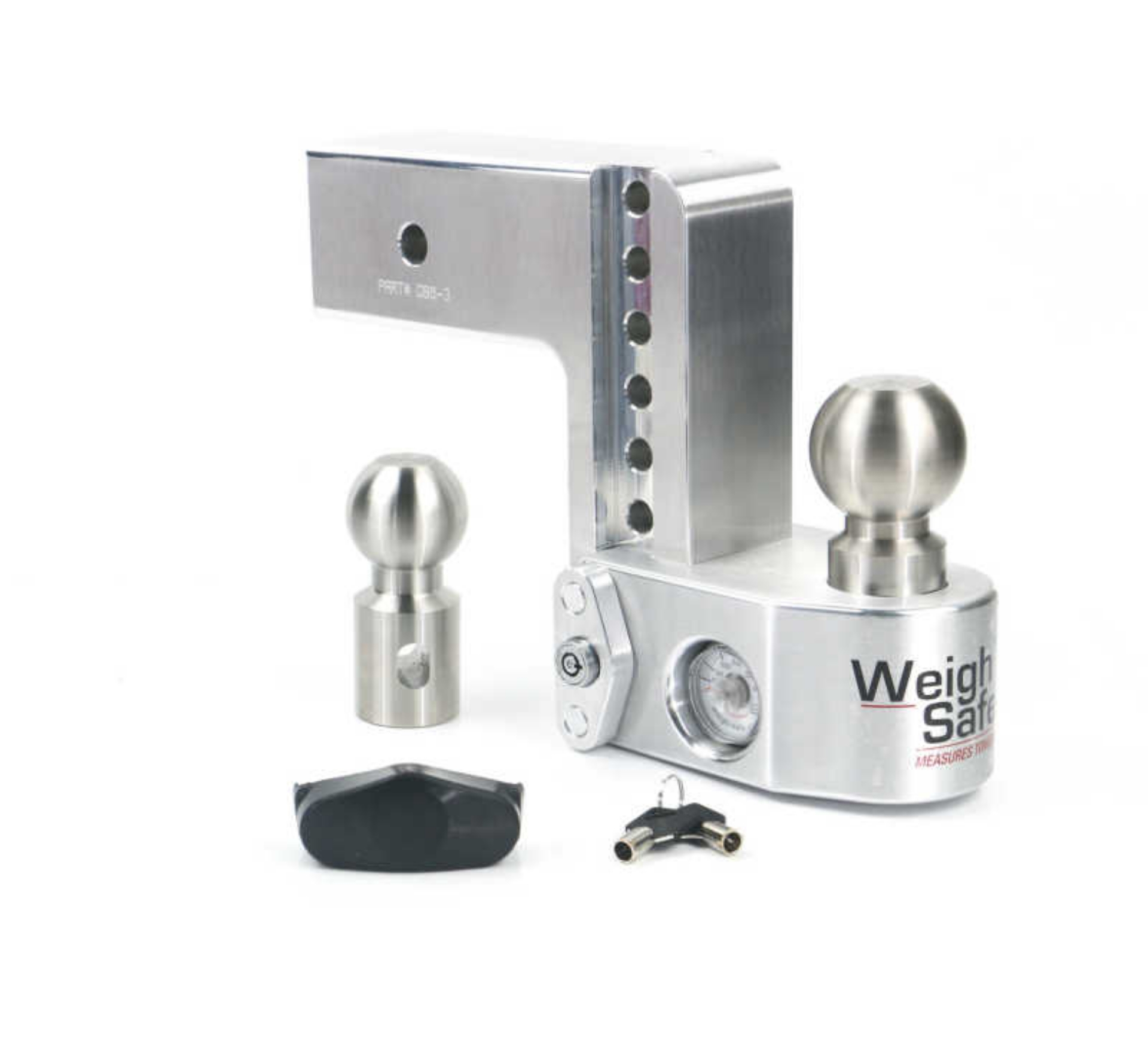 Picture of Weigh Safe 6in Drop Hitch w-Built-in Scale & 3in Shank 10K-21K GTWR - Aluminum