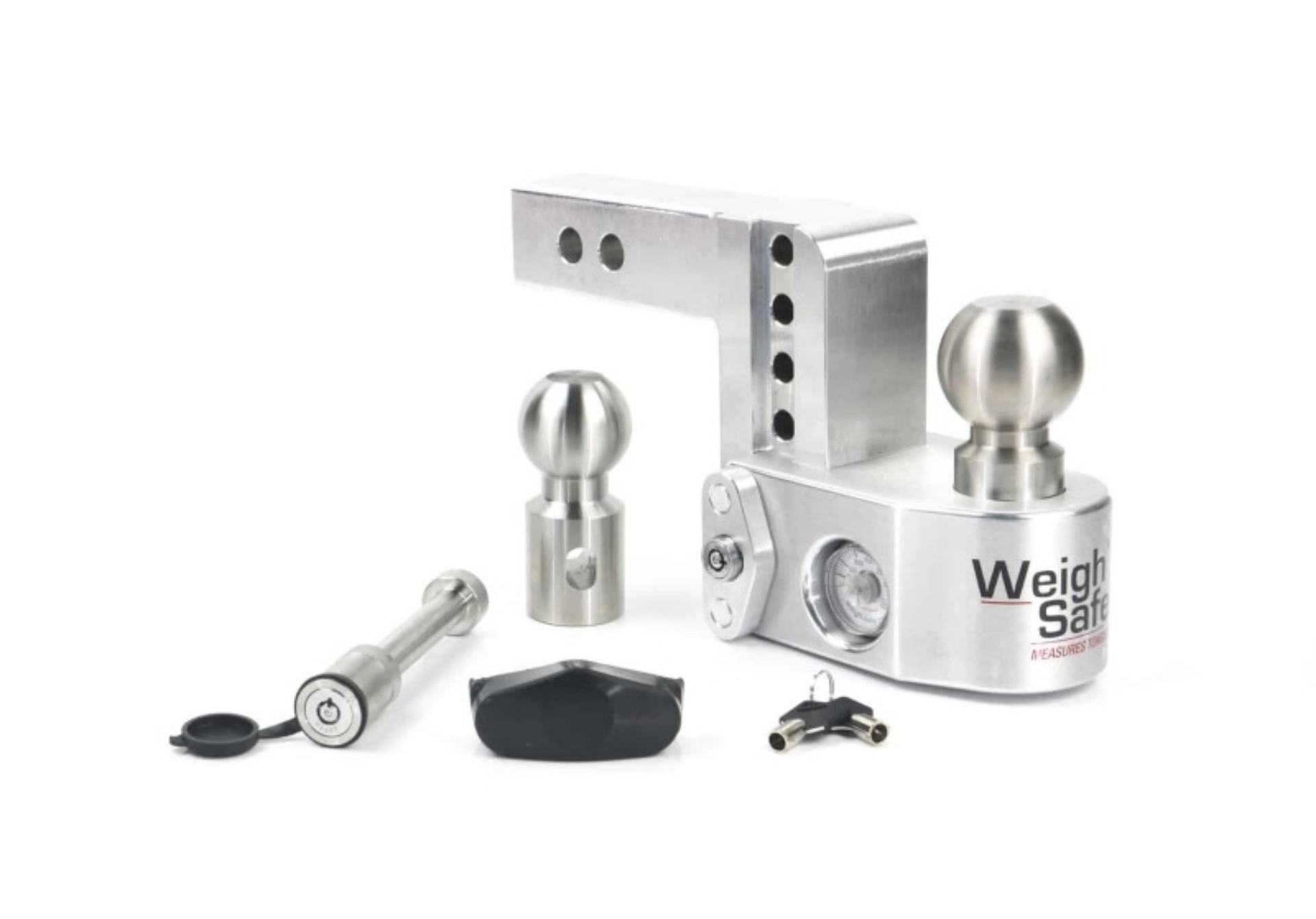 Picture of Weigh Safe 4in Drop Hitch w-Built-in Scale & 2in Shank 10K-12-5K GTWR w-WS05 - Aluminum