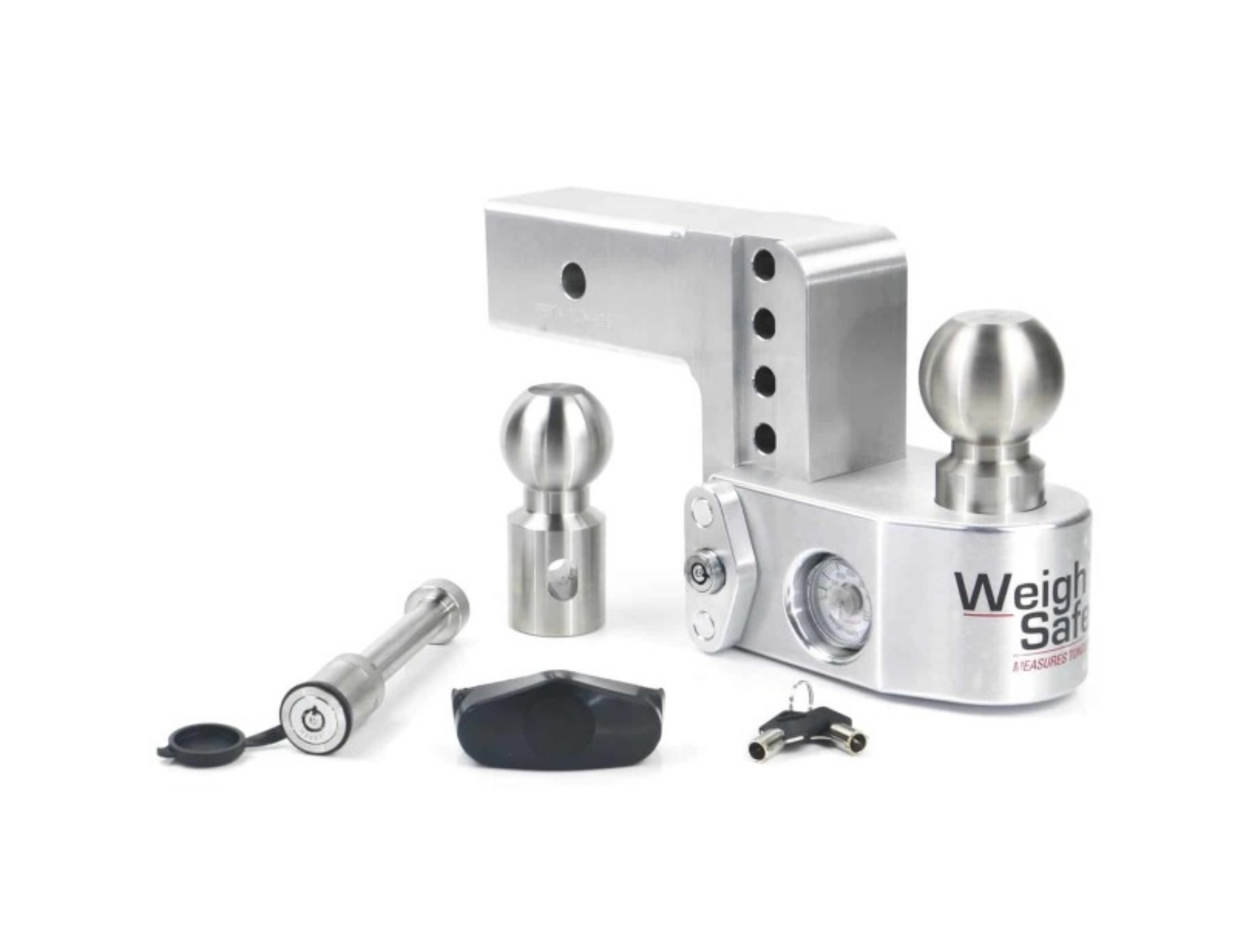 Picture of Weigh Safe 4in Drop Hitch w-Built-in Scale & 2-5in Shank 10K-18-5K GTWR w-WS05 - Aluminum
