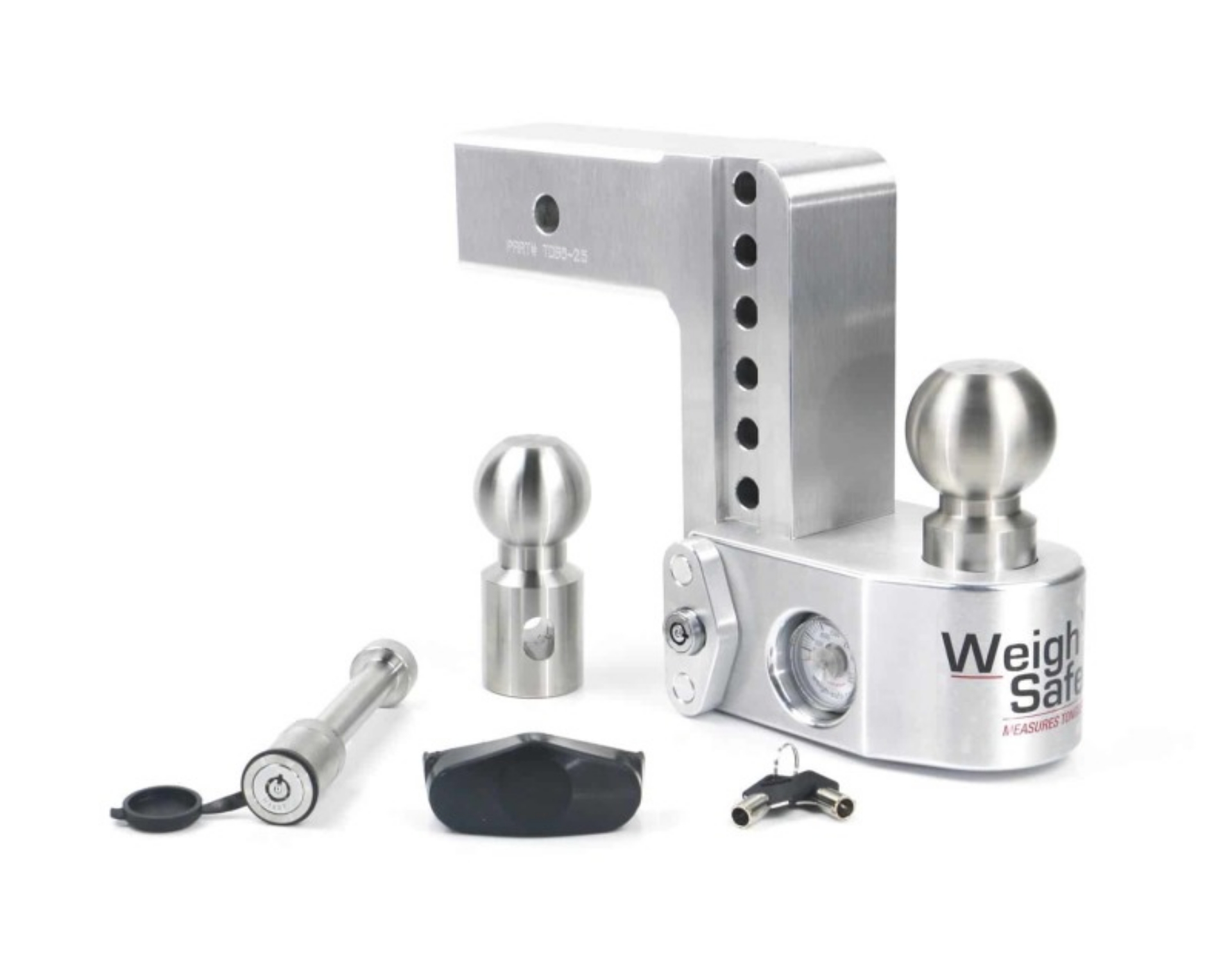 Picture of Weigh Safe 6in Drop Hitch w-Built-in Scale & 2-5in Shank 10K-18-5K GTWR w-WS05 - Aluminum