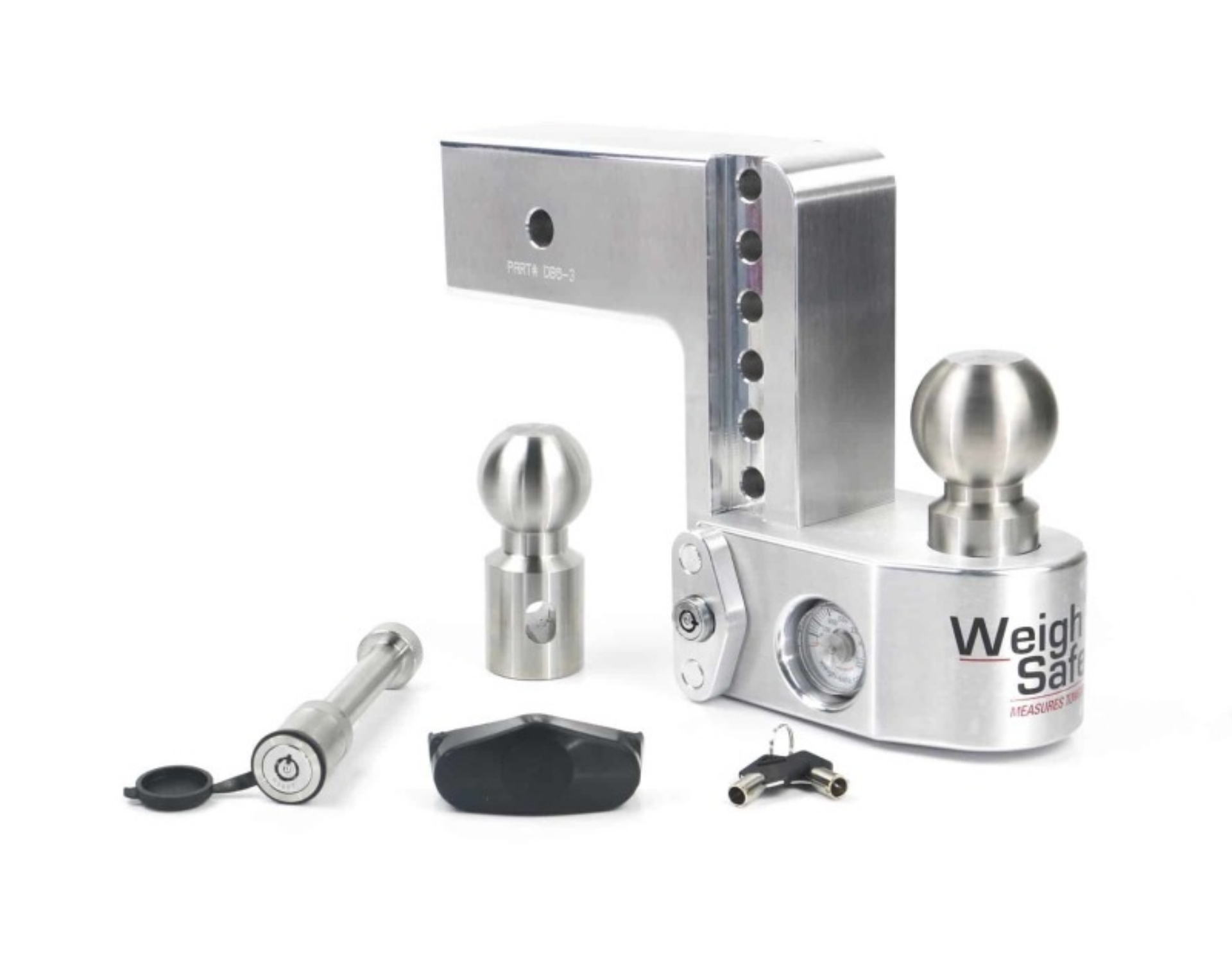 Picture of Weigh Safe 6in Drop Hitch w-Built-in Scale & 3in Shank 10K-21K GTWR w-WS05 - Aluminum