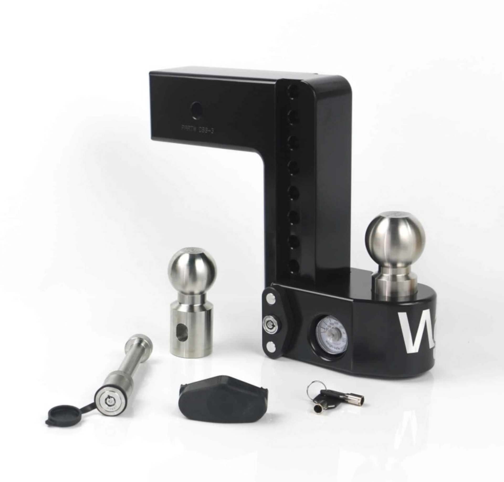 Picture of Weigh Safe 8in Drop Hitch w-Built-in Scale & 3in Shank 8K-21K GTWR w-WS05 - Black Cerakote