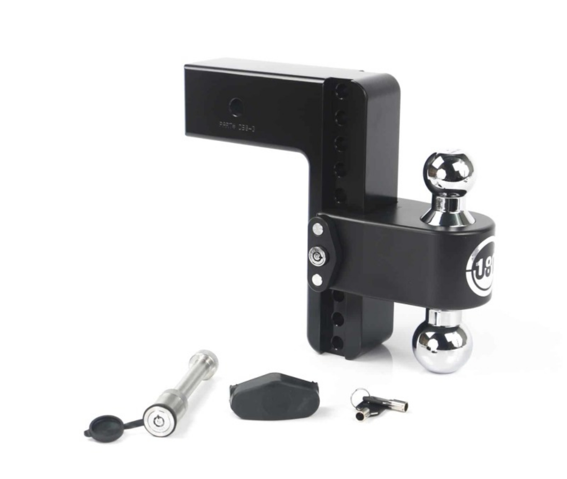 Picture of Weigh Safe 180 Hitch 8in Drop Hitch & 3in Shank 10K-21K GTWR w-WS05 - Black Cerakote
