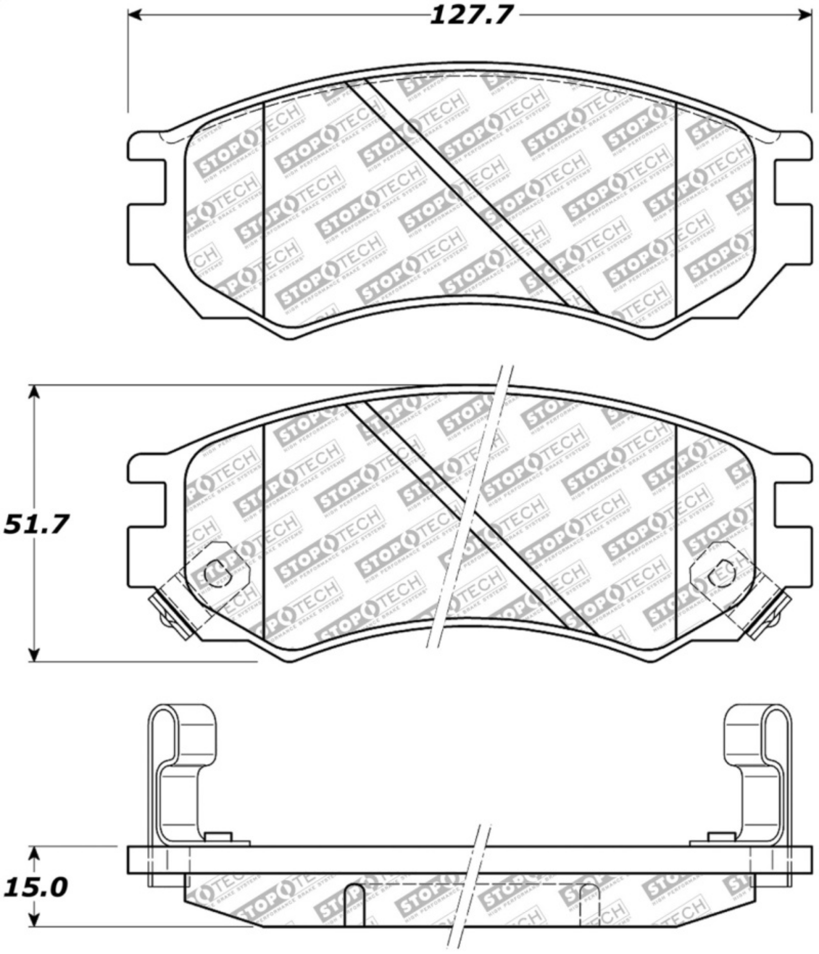 Picture of StopTech 91-94 Nissan Sentra Street Select Front Brake Pads