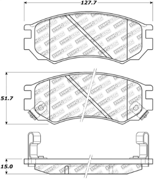 Picture of StopTech 91-94 Nissan Sentra Street Select Front Brake Pads