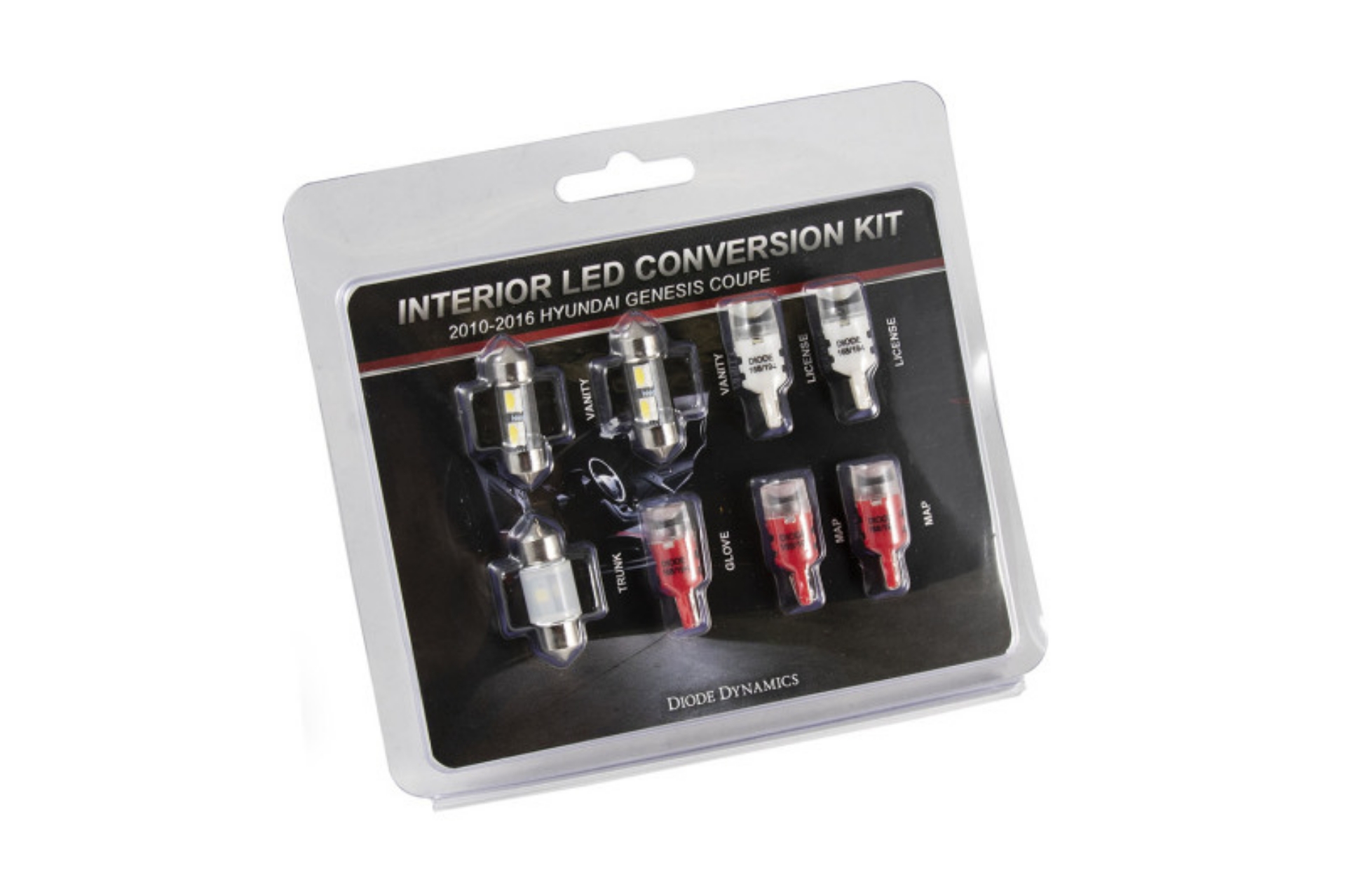 Picture of Diode Dynamics 10-16 Hyundai Genesis Coupe Interior Kit Stage 1 - Red