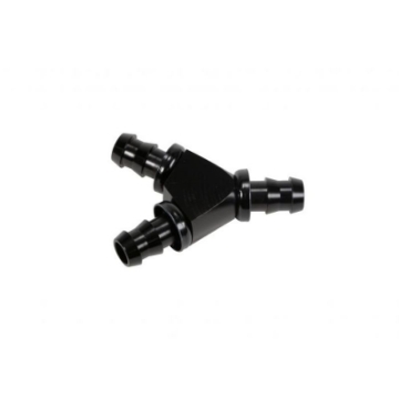 Picture of Fleece Performance 1-2in Black Anodized Aluminum Y Barbed Fitting For -8 Pushlock Hose
