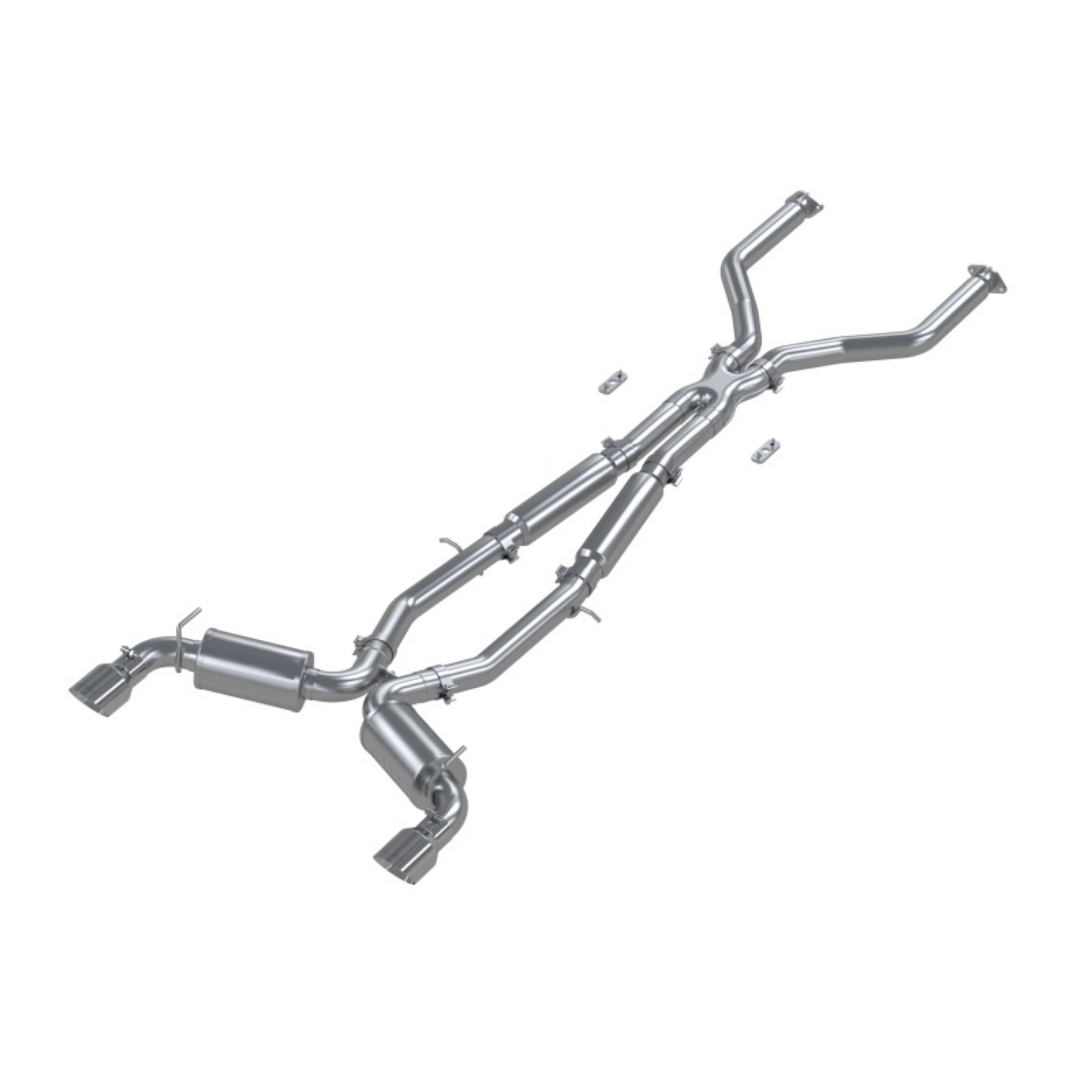 Picture of MBRP 17+ Infiniti Q60 3-0L RWD-AWD 3in Cat-Back Dual Split Rear Street Version w-4-5in OD Tips -T304