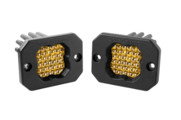 Picture of Diode Dynamics Stage Series C1 LED Pod Pro - Yellow Flood Flush ABL Pair