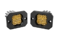 Picture of Diode Dynamics Stage Series C1 LED Pod Sport - Yellow Flood Flush ABL Pair