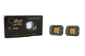 Picture of Diode Dynamics Stage Series C1 LED Pod Sport - Yellow Flood Flush ABL Pair