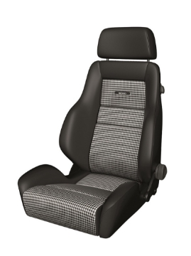 Picture of Recaro Classic LS Seat - Black Leather-Pepita Fabric