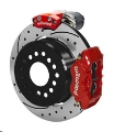 Picture of Wilwood Forged Dynalite Rear Electronic Parking Brake Kit - Red Powder Coat Caliper - SRP D-S Rotor