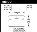 Picture of Hawk Dynalite-Outlaw-Sierra Caliper DTC-70 -625 Thickness Motorsports Brake Pads