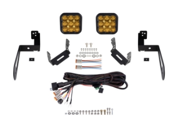 Picture of Diode Dynamics 07-18 Jeep JK Wrangler SS5 Bumper LED Pod Light Kit - Sport Yellow Driving