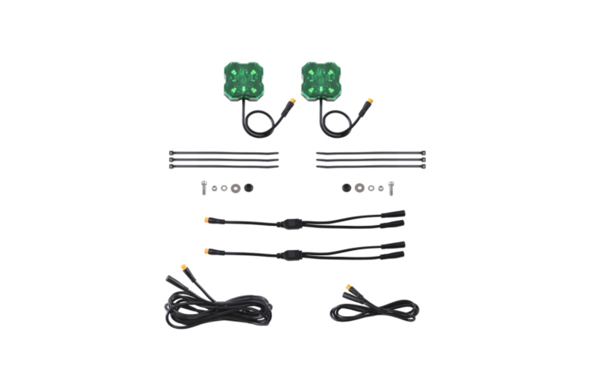 Picture of Diode Dynamics Stage Series Single Color LED Rock Light - Green M8 2-pack