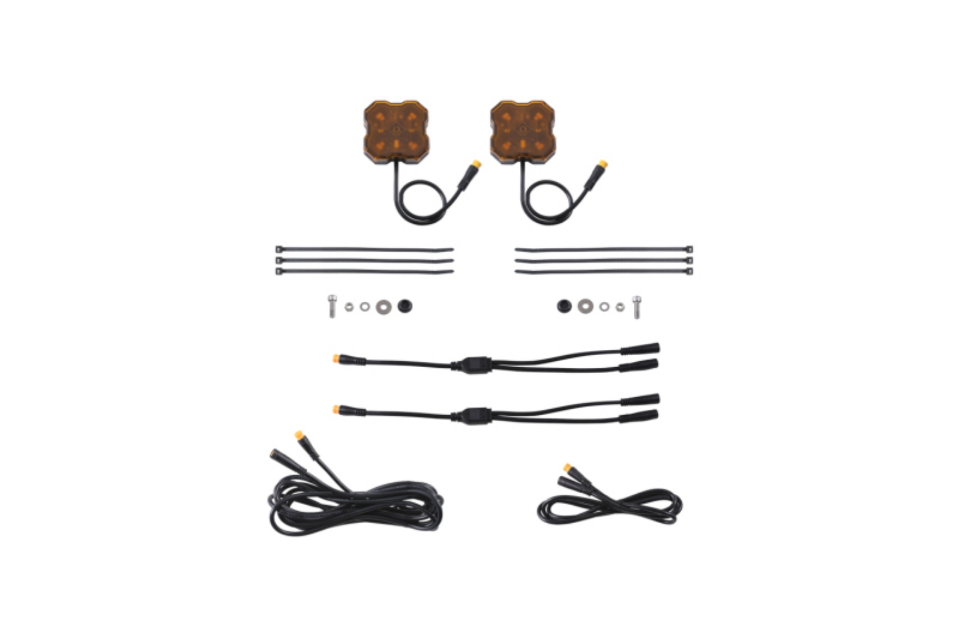 Picture of Diode Dynamics Stage Series Single Color LED Rock Light - Amber M8 2-pack