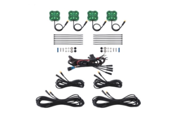 Picture of Diode Dynamics Stage Series Single Color LED Rock Light - Green M8 4-pack