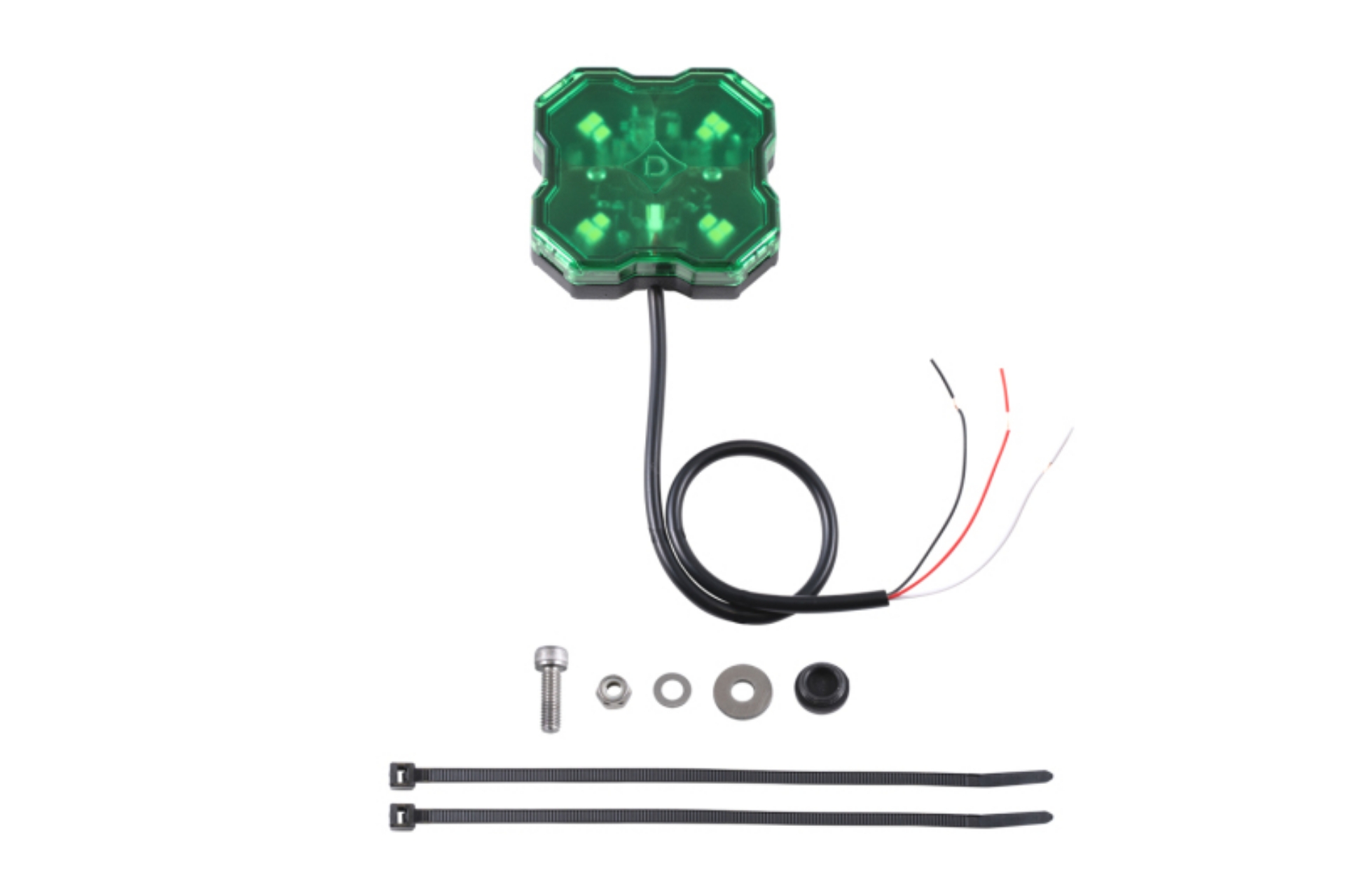 Picture of Diode Dynamics Stage Series Single Color LED Rock Light - Green Hookup one