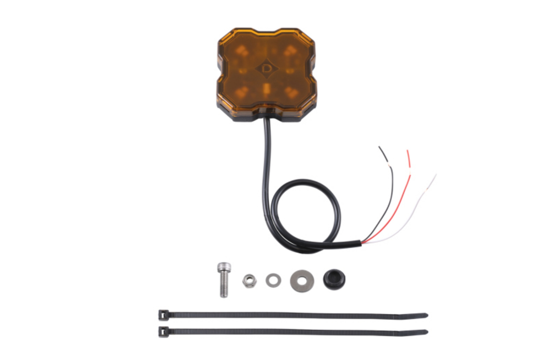 Picture of Diode Dynamics Stage Series Single Color LED Rock Light - Amber Hookup one