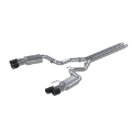 Picture of MBRP 18-22 Ford Mustang GT 5L T304 SS 3in Cat-Back Dual Rear w-4in Quad Carbon Fiber Tips Street