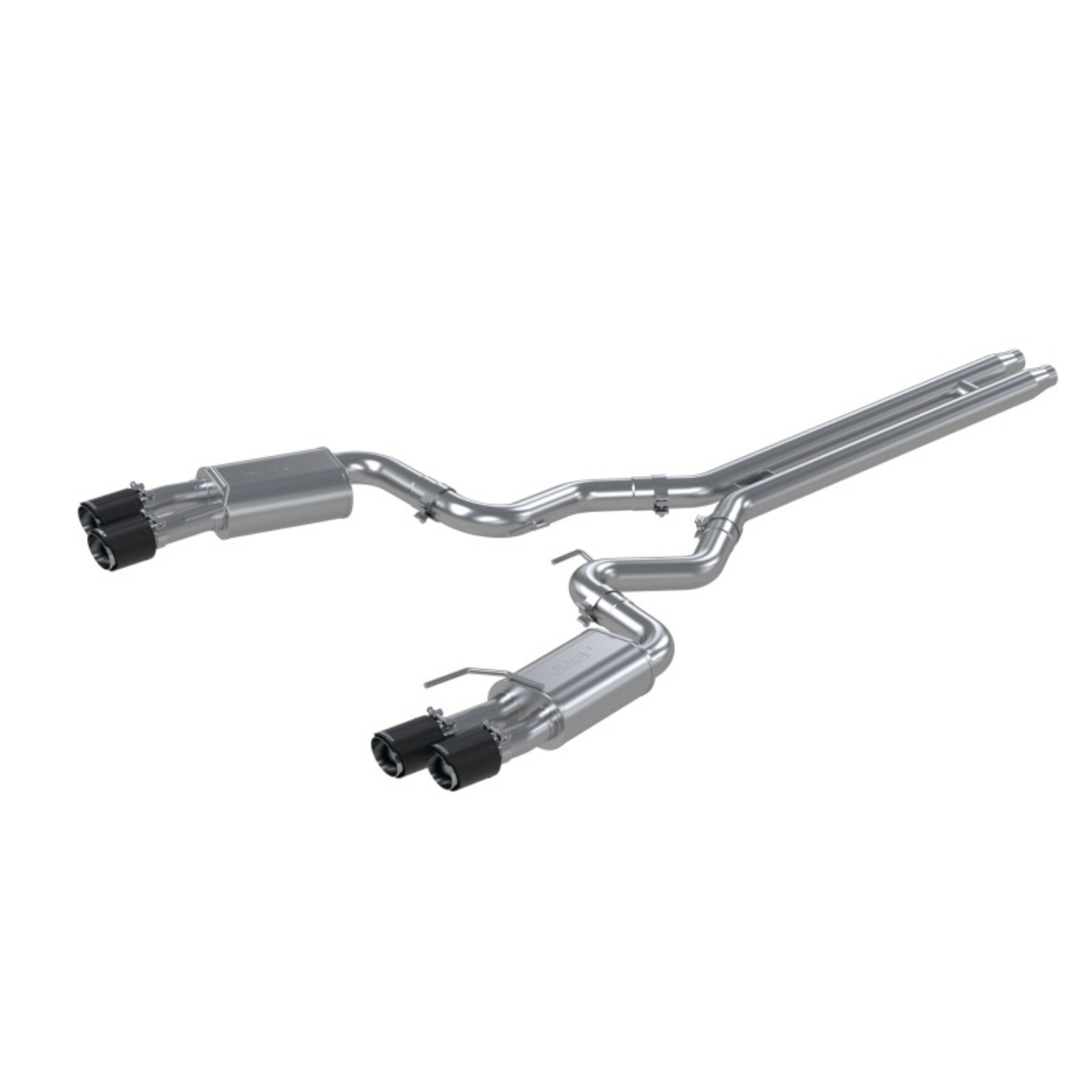 Picture of MBRP 18-22 Ford Mustang GT 5L T304 SS 3in Cat-Back Dual Rear w-4in Quad Carbon Fiber Tips Street