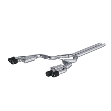 Picture of MBRP 18-22 Ford Mustang GT 5L T304 SS 3in Cat-Back Dual Rear w-4in Quad Carbon Fiber Tips Race
