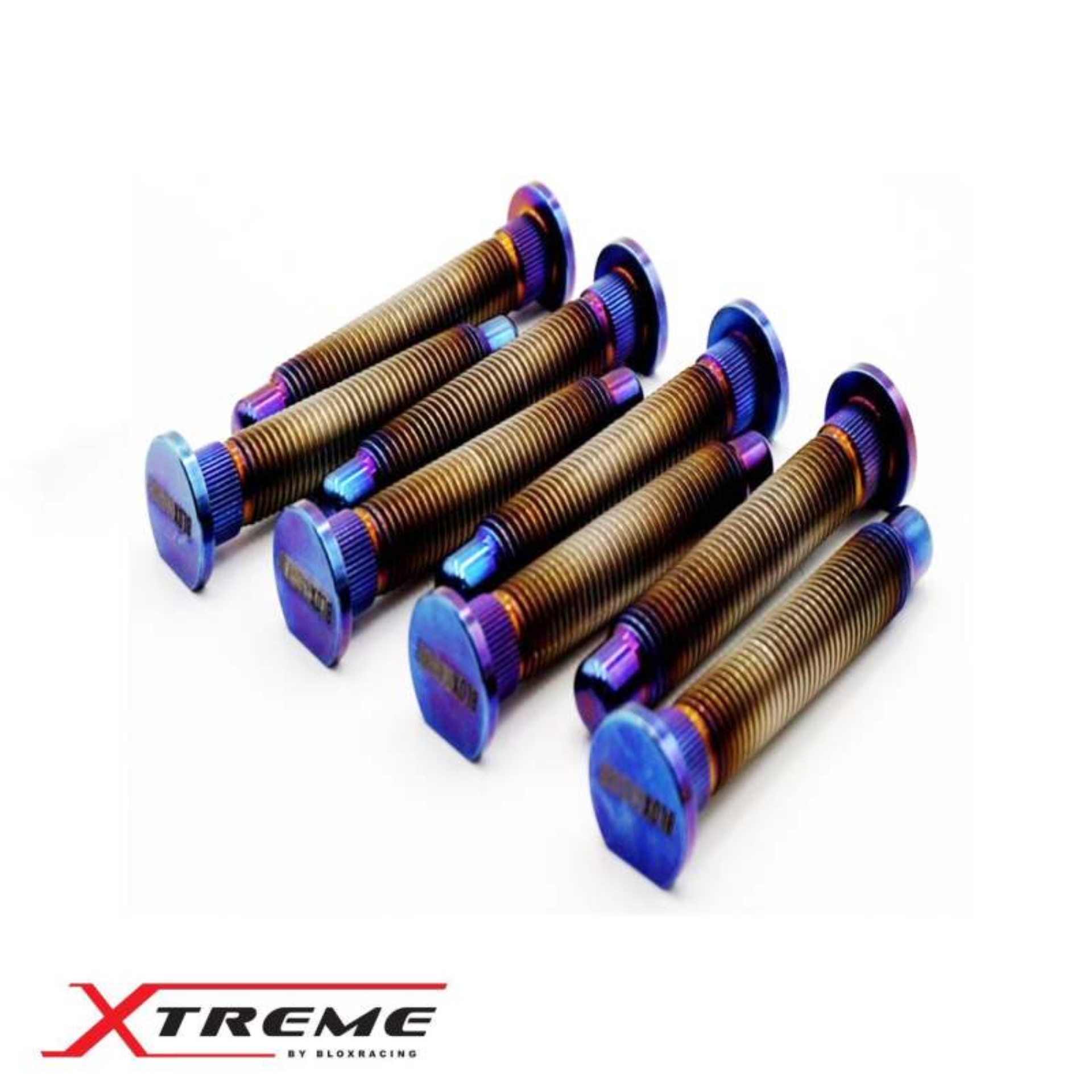 Picture of BLOX Racing Titanium Extended Wheel Studs M12X1-5mm 8Pcs Honda Fitment - Burnt