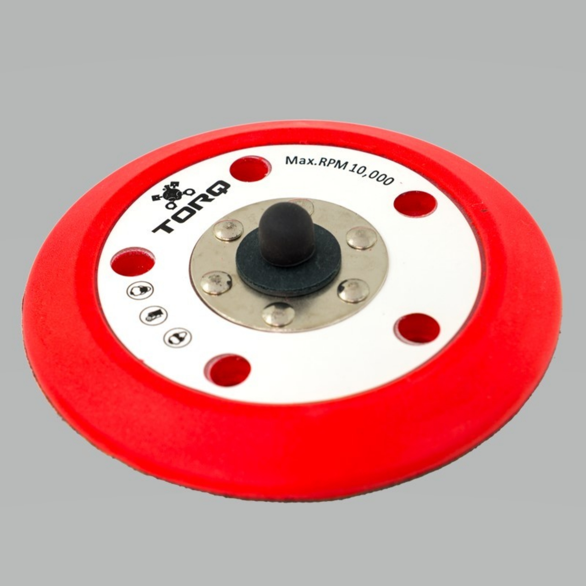 Picture of Chemical Guys TORQ R5 Dual-Action Red Backing Plate w-Hyper Flex Technology - 5in