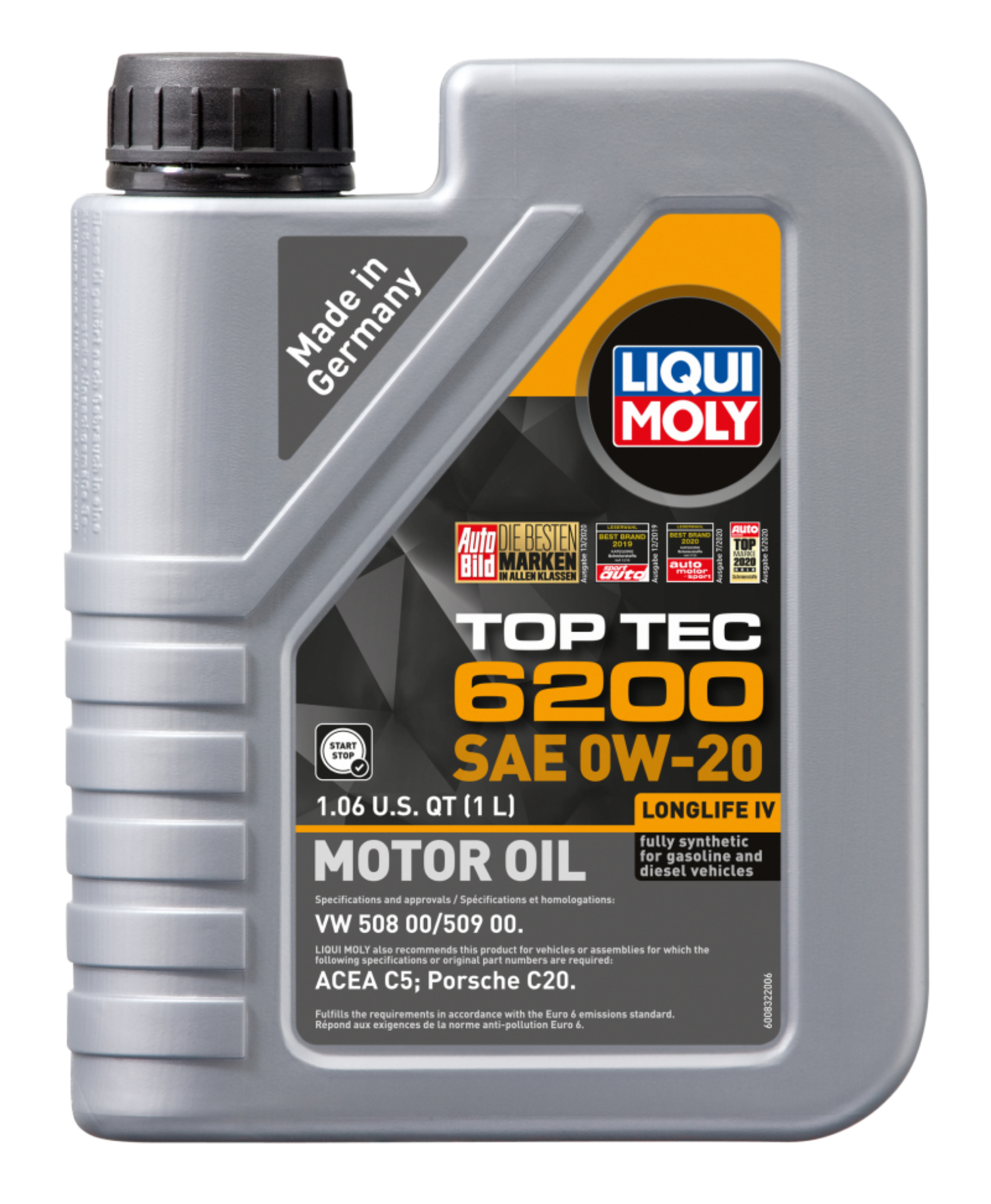 Picture of LIQUI MOLY 1L Top Tec 6200 Motor Oil SAE 0W20