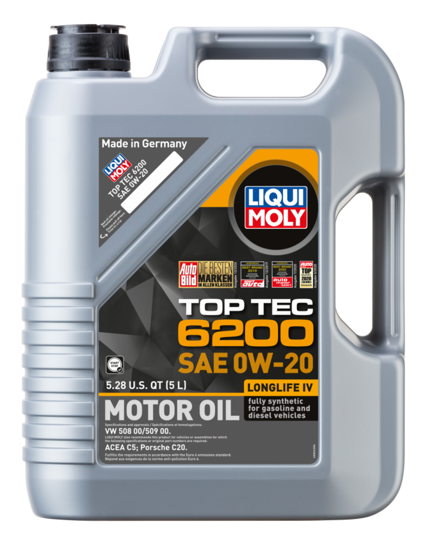 Picture of LIQUI MOLY 5L Top Tec 6200 Motor Oil SAE 0W20